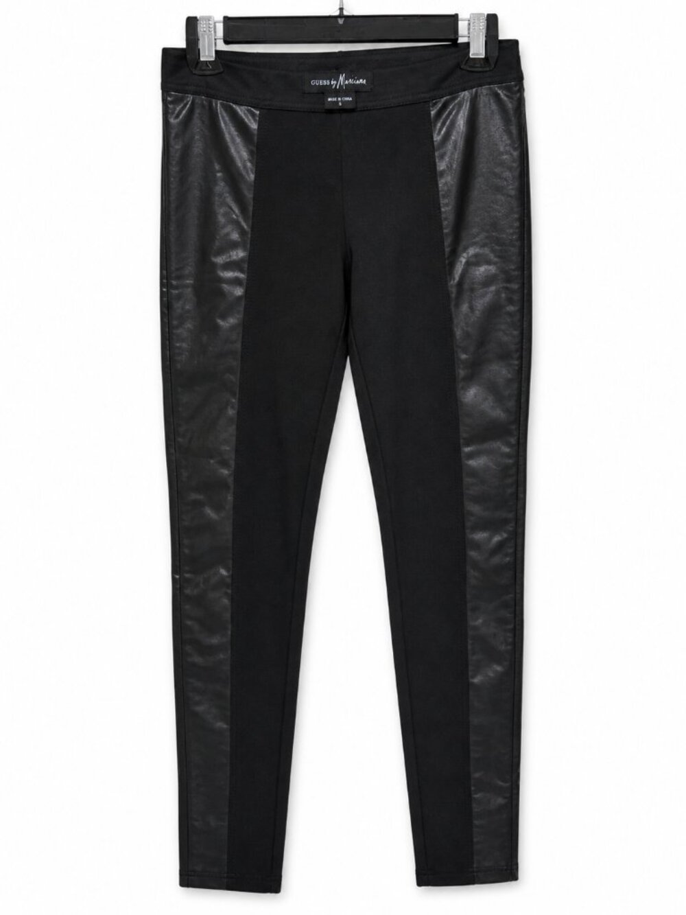 GUESS by Marciano Black Faux Leather Panel Leggings